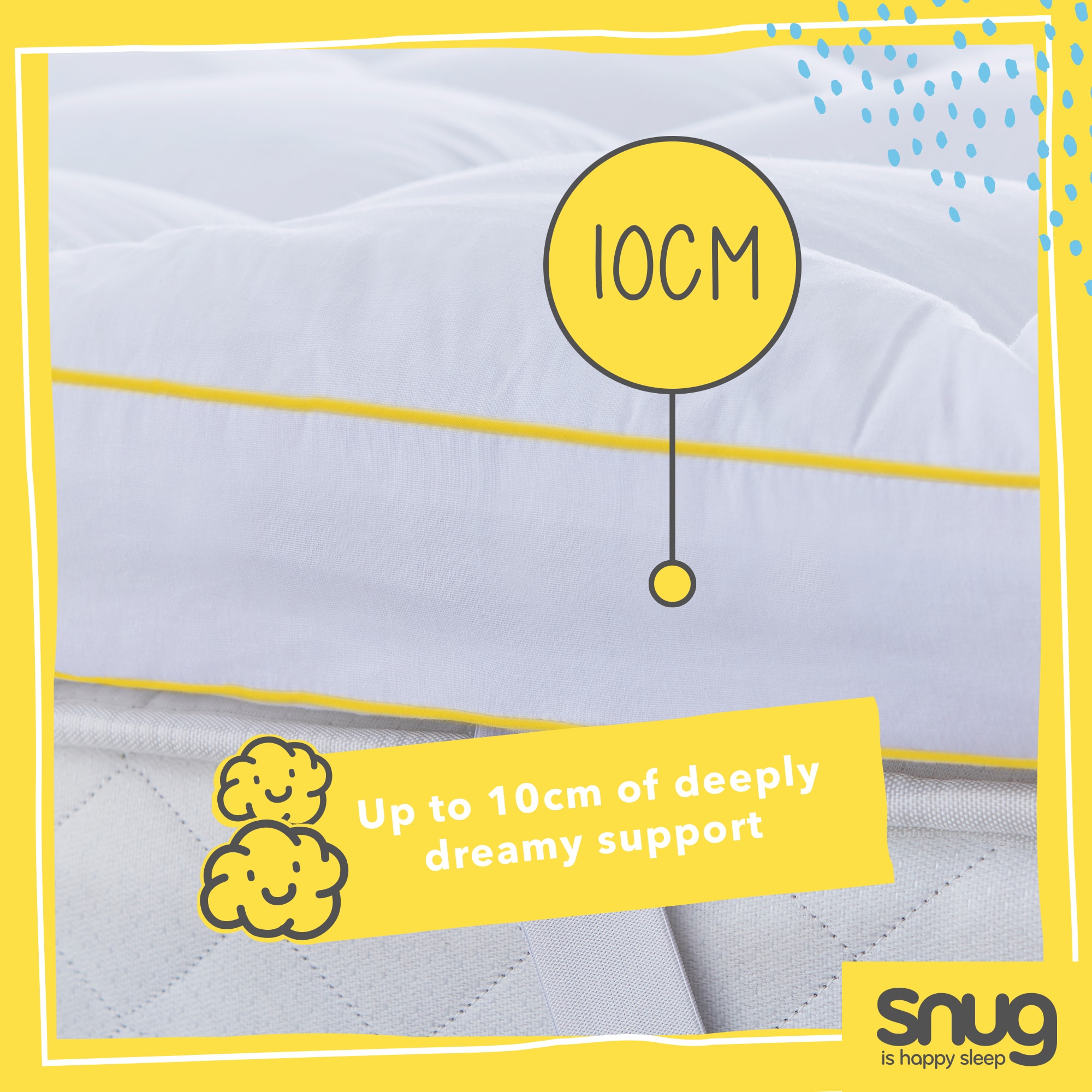 Snug Deeply Dreamy Extra Deep Mattress Topper