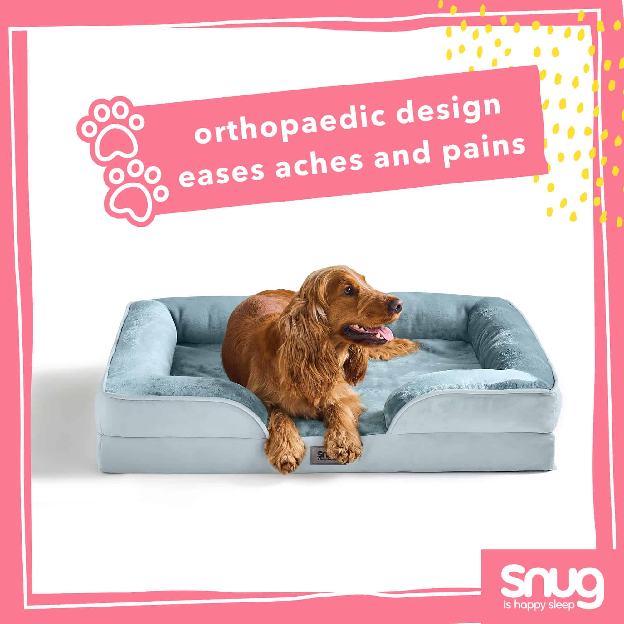 Snug Orthopaedic Pet Bed – Blue