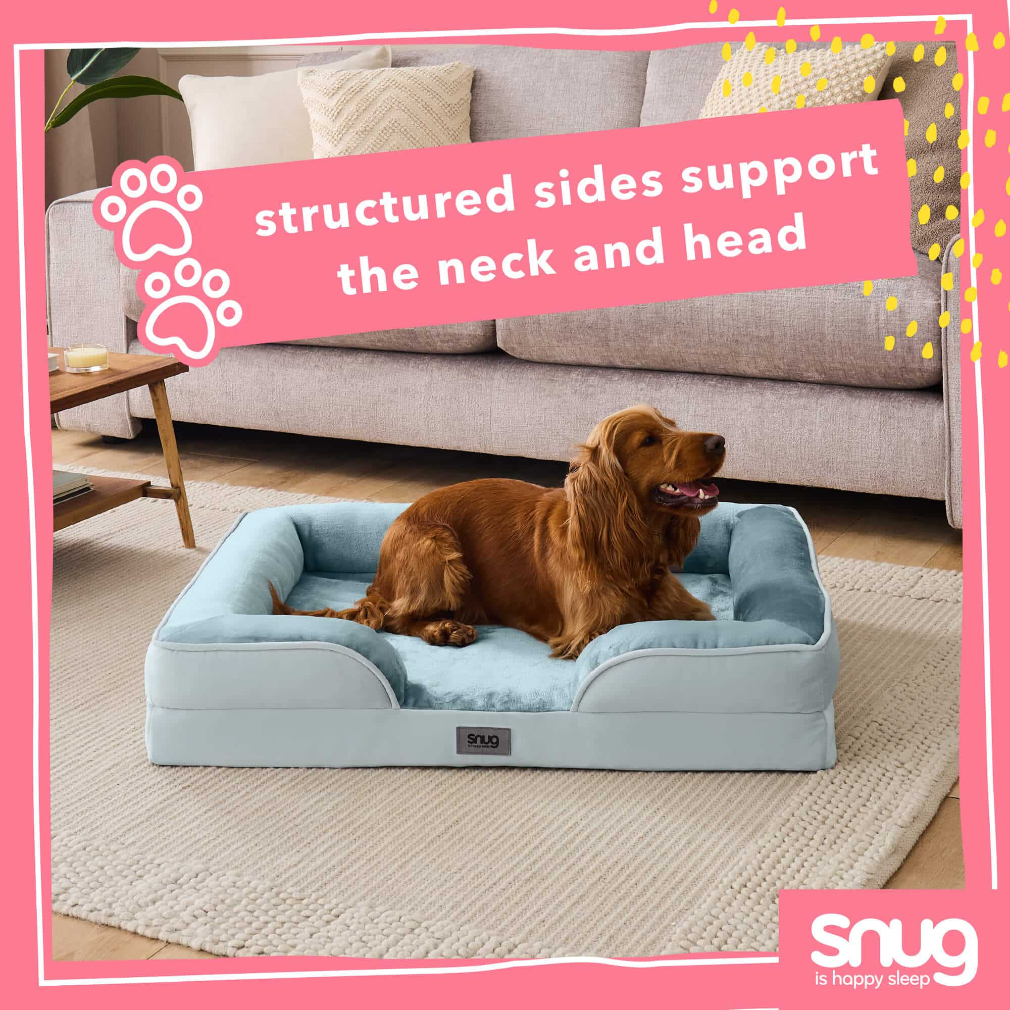 Snug Orthopaedic Pet Bed – Blue