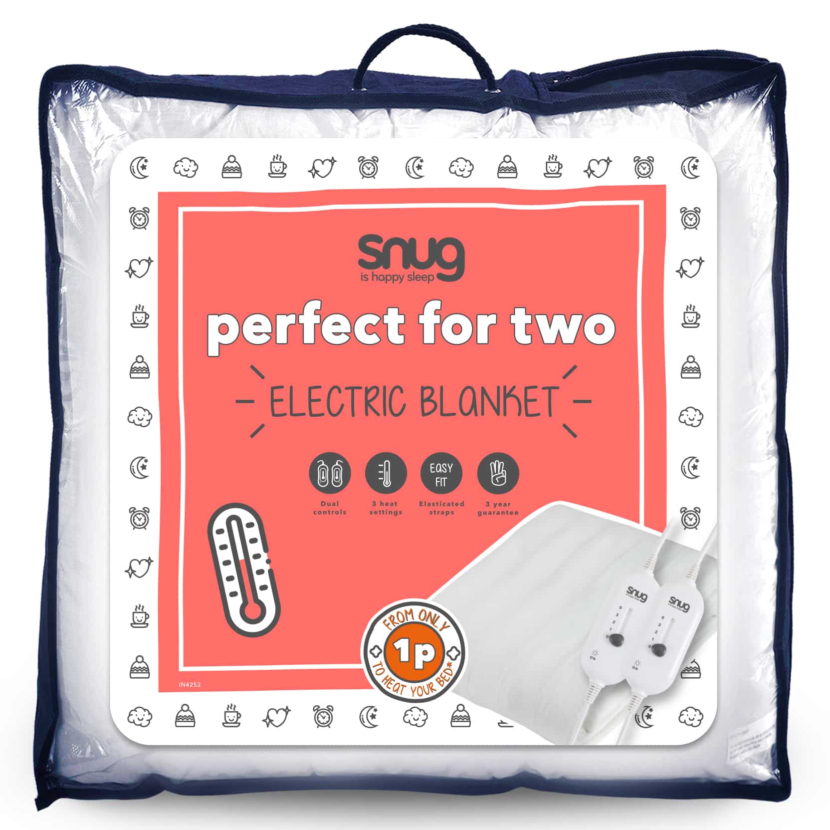 Snug Snuggle Up Perfect for Two Electric Blanket